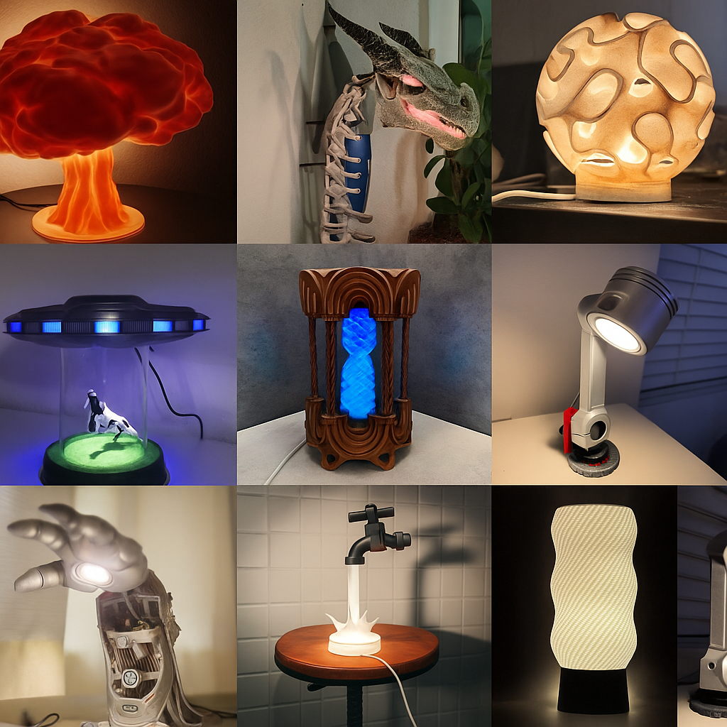 Ultimate 3D Lamp STL Bundle.